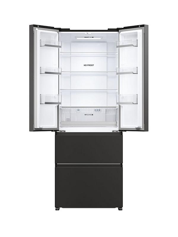 Haier HFR5719ENPB 70cm Wide Frost-Free American Fridge Freezer, E Rated - Slate Black - Image 2
